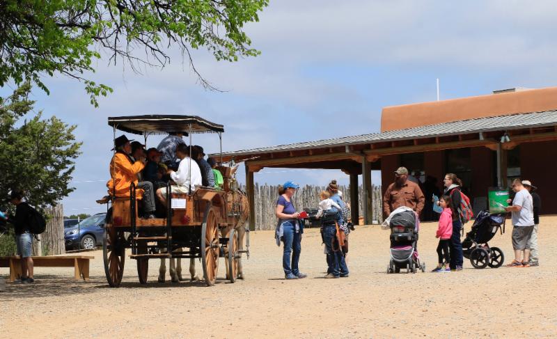 Horse drawn wagon at El Rancho de las Golondrinas