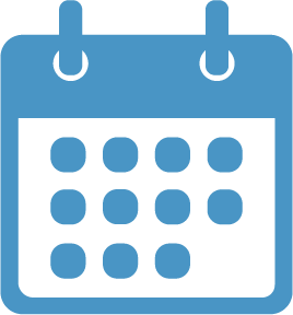 Calendar icon linked to calendar of events page